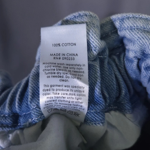 PACSUN Busted Blue Paperbag Waist Mom Jean Highrise‎ Tapered Leg Relaxed Size XS - Picture 9 of 9